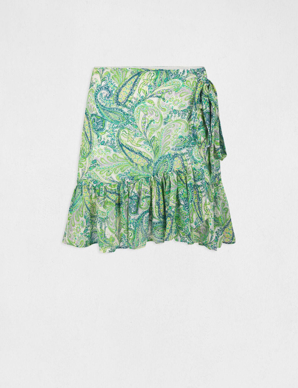 MORGAN - חצאית מעטפת עם הדפס צבעים - MASHBIR//365