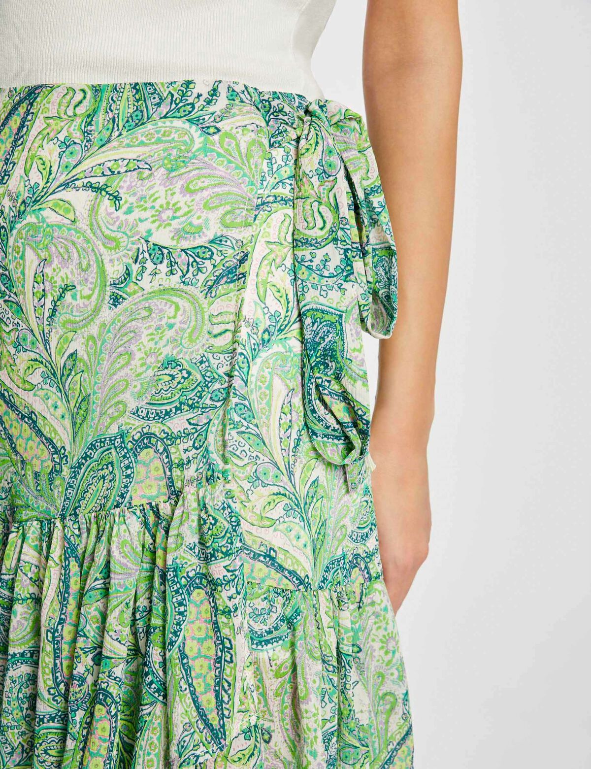 MORGAN - חצאית מעטפת עם הדפס צבעים - MASHBIR//365