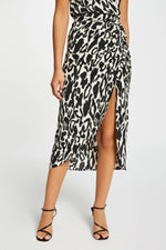 MORGAN - חצאית מידי הדפס מנומר - MASHBIR//365