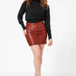 KENNETH COLE - חצאית מיני בצבע אדום - MASHBIR//365 - 2