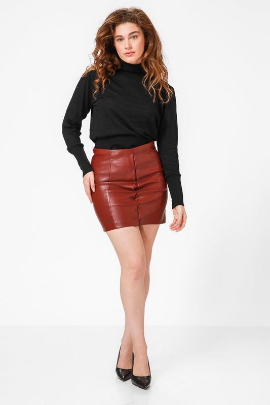 KENNETH COLE - חצאית מיני בצבע אדום - MASHBIR//365