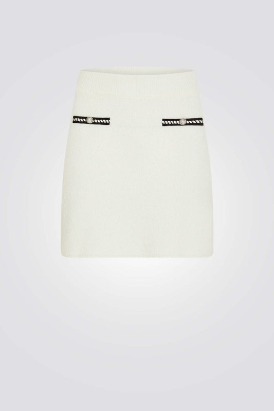 MORGAN - חצאית מיני בצבע לבן - MASHBIR//365