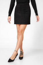 KENNETH COLE - חצאית מיני בצבע שחור - MASHBIR//365