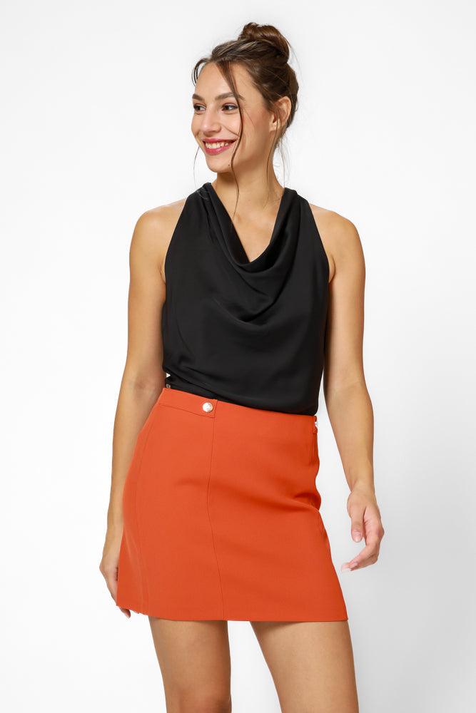 KENNETH COLE - חצאית מיני בצבע כתום - MASHBIR//365