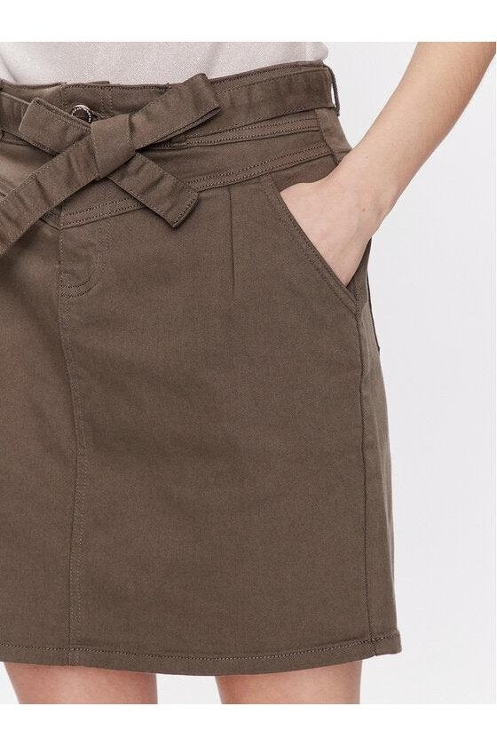 MORGAN - חצאית מיני בצבע חום - MASHBIR//365