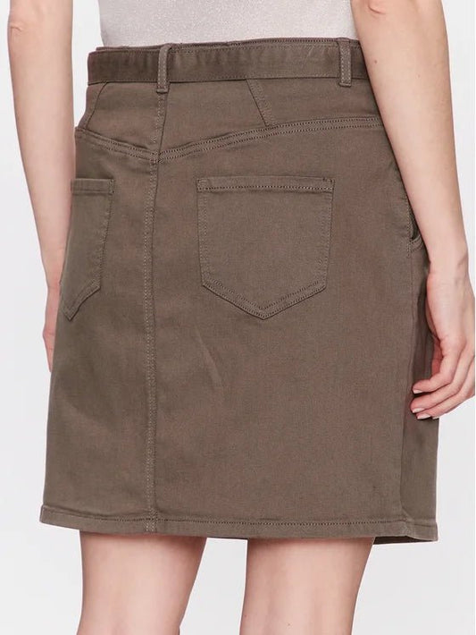 MORGAN - חצאית מיני בצבע חום - MASHBIR//365
