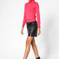 KENNETH COLE - חצאית מיני דמוי עור שחורה - MASHBIR//365 - 2