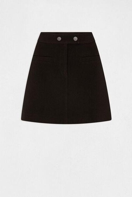 MORGAN - חצאית מיני גזרה גבוהה בצבע שחור - MASHBIR//365