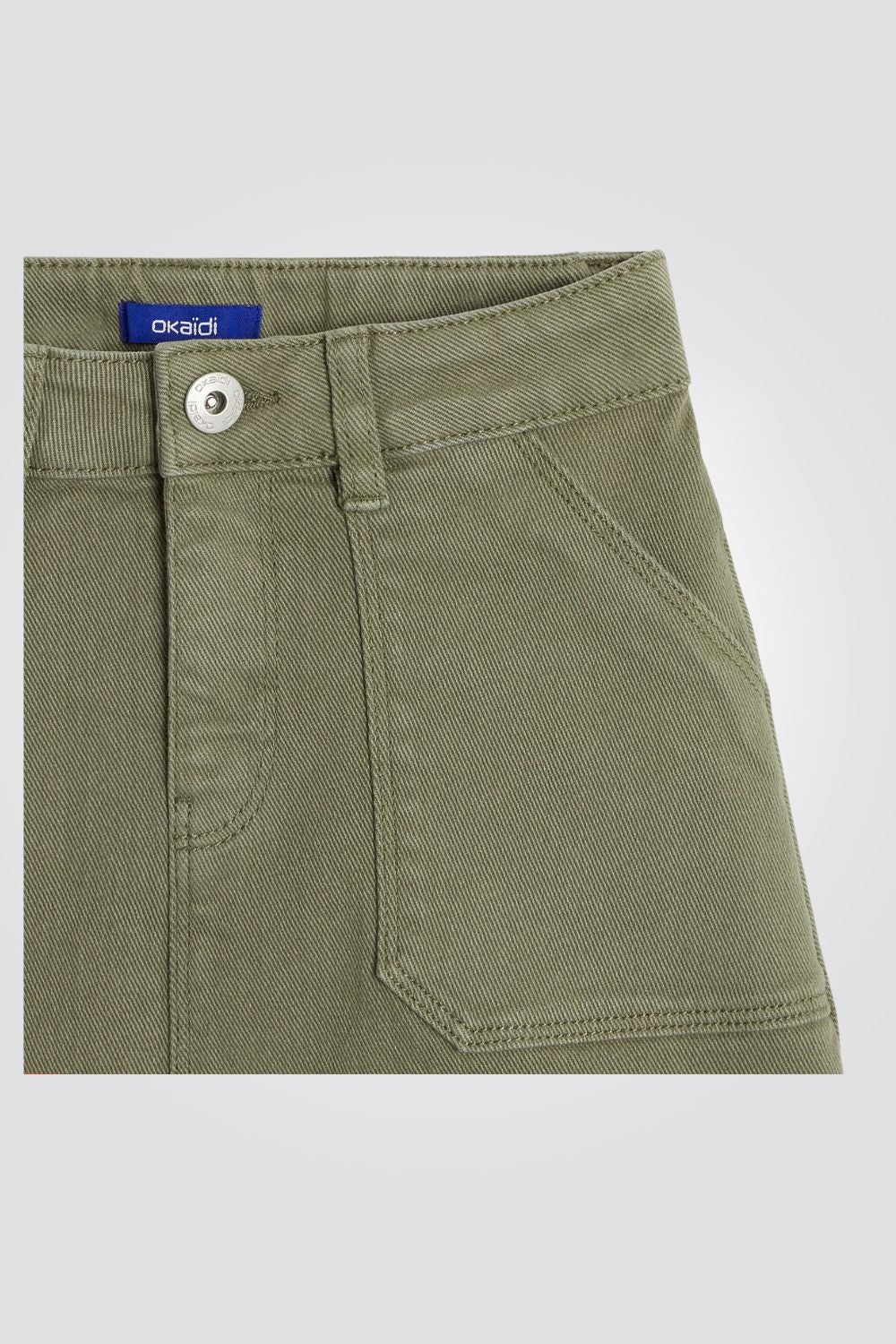 OKAIDI - חצאית מיני ילדות בצבע חאקי - MASHBIR//365