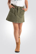 OKAIDI - חצאית מיני ילדות בצבע חאקי - MASHBIR//365