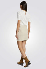 MORGAN - חצאית מיני עם סגירת שתי כפתורים - MASHBIR//365