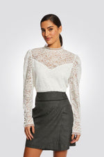 MORGAN - חצאית מיני מעטפת בצבע אפור - MASHBIR//365