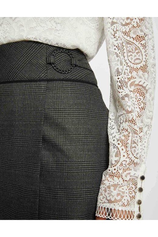 MORGAN - חצאית מיני מעטפת בצבע אפור - MASHBIR//365