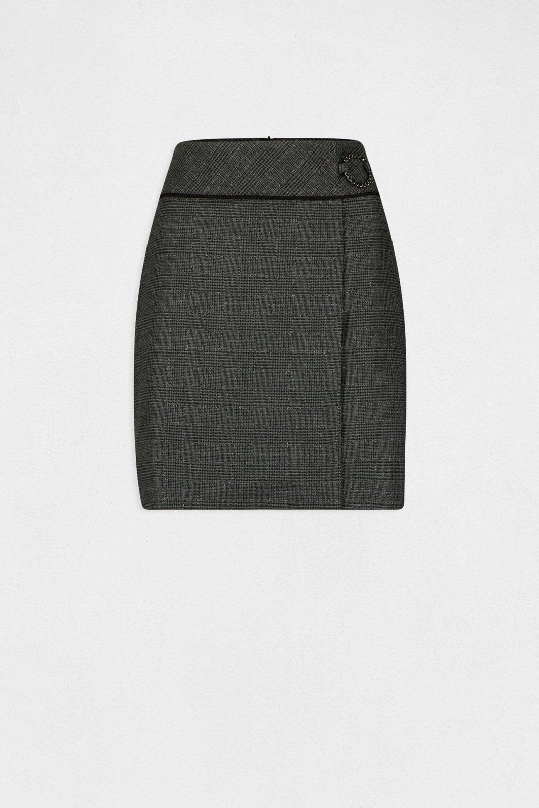MORGAN - חצאית מיני מעטפת בצבע אפור - MASHBIR//365