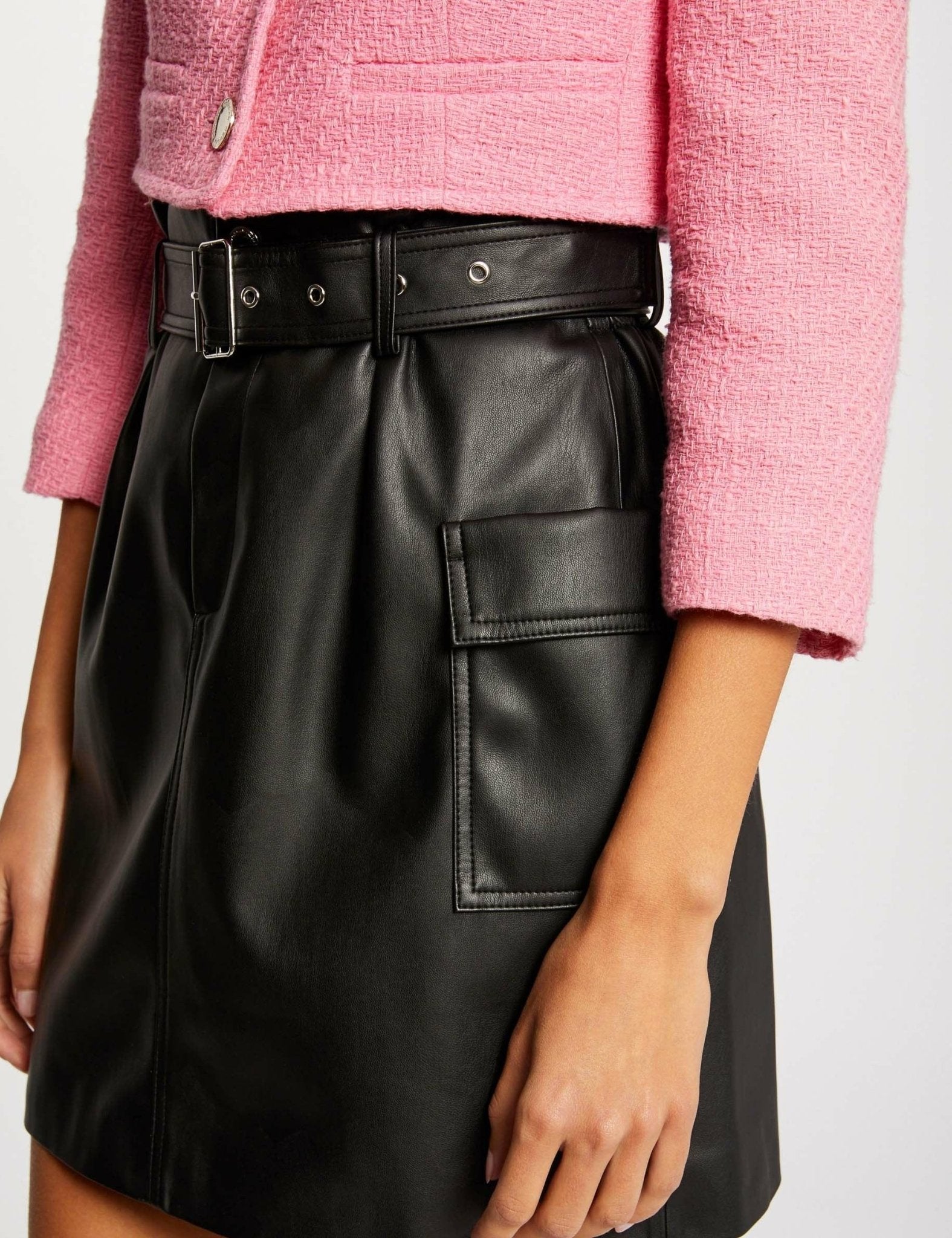 MORGAN - חצאית מיני שחורה - MASHBIR//365