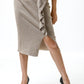 KENNETH COLE - חצאית RIB מעטפת שמנת - MASHBIR//365 - 4