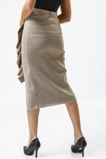 KENNETH COLE - חצאית RIB מעטפת שמנת - MASHBIR//365