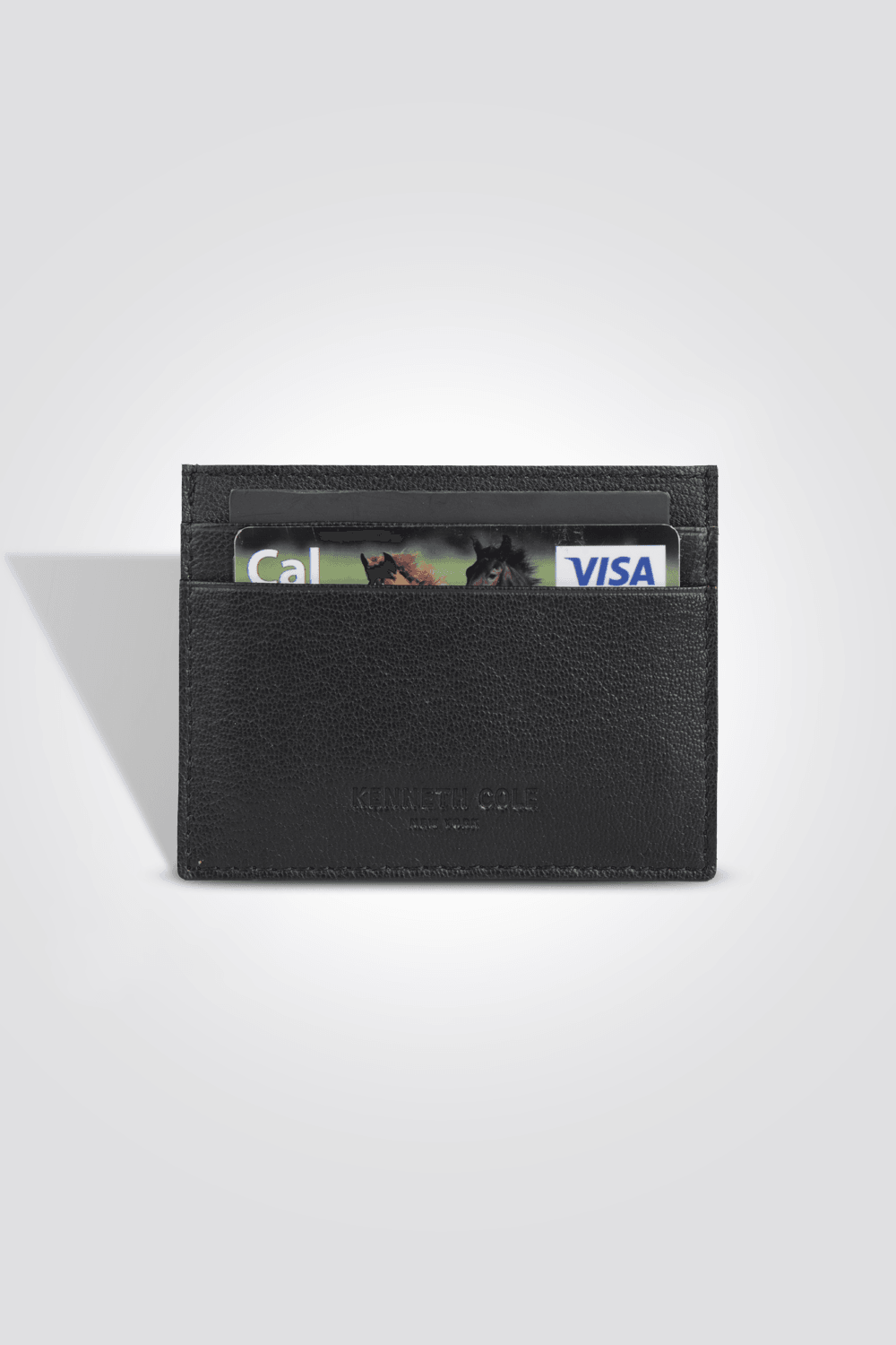 KENNETH COLE - ארנק אשראי עור בצבע שחור - MASHBIR//365
