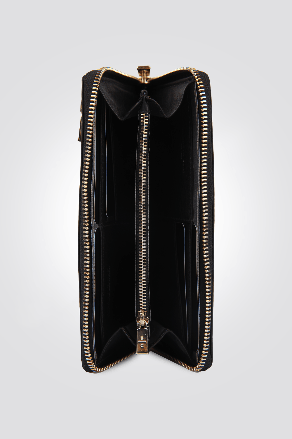 KENNETH COLE - ארנק בצבע שחור עם לוגו מוזהב - MASHBIR//365