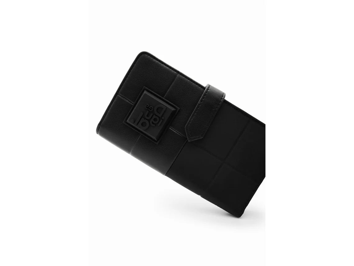 DESIGUAL - ארנק עם רקמה בצבע שחור - MASHBIR//365