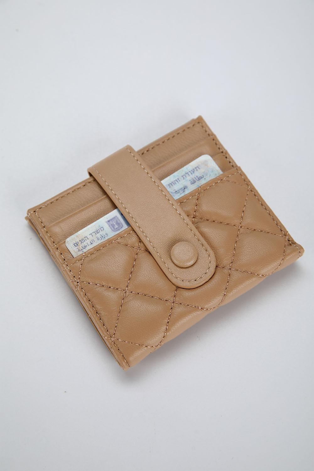 MARTIN JONES - ארנק כרטיסים BEIGE - MASHBIR//365