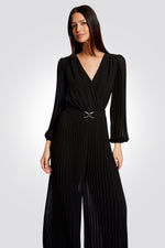 MORGAN - אוברול COMBIPANTALON ML JAMBE PLISE בצבע שחור - MASHBIR//365