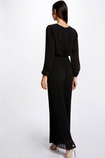 MORGAN - אוברול COMBIPANTALON ML JAMBE PLISE בצבע שחור - MASHBIR//365