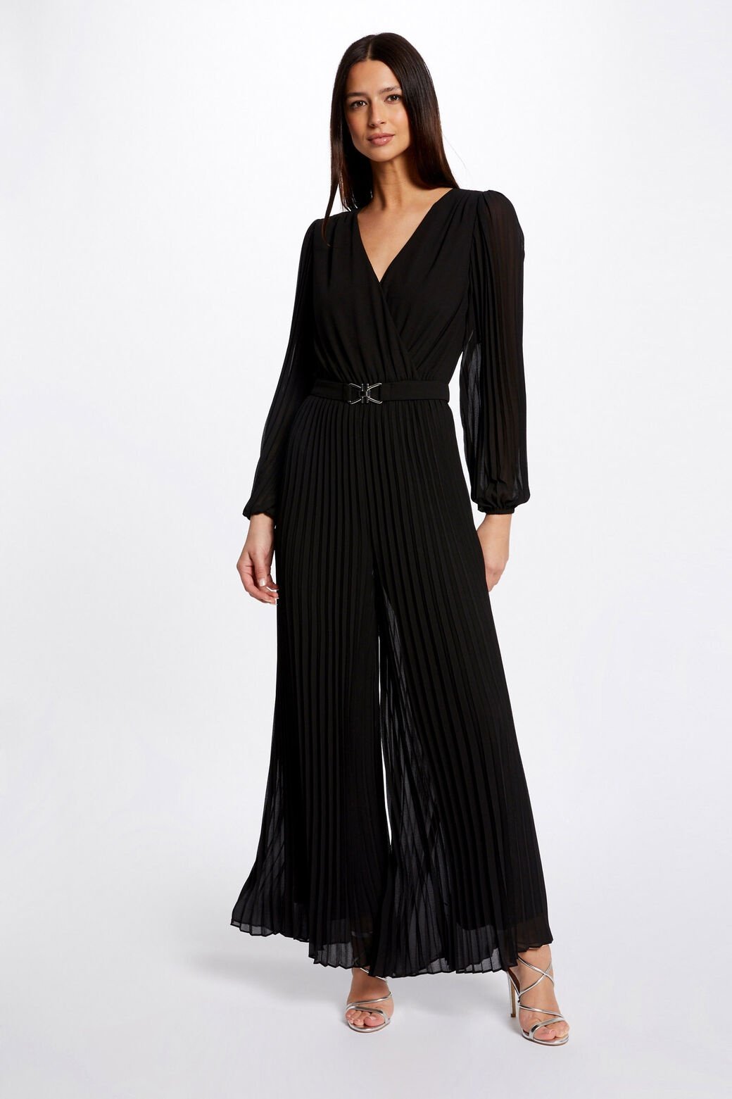 MORGAN - אוברול COMBIPANTALON ML JAMBE PLISE בצבע שחור - MASHBIR//365