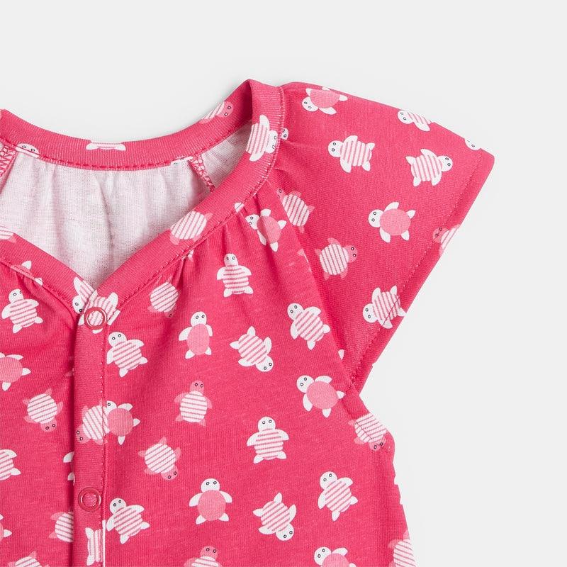 OBAIBI - אוברול פיג'מה בצבע ורוד לתינוקות - MASHBIR//365