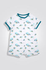 OBAIBI - אוברול פיג'מה PRINTED BLUE לוויתן בצבע כחול - MASHBIR//365