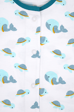 OBAIBI - אוברול פיג'מה PRINTED BLUE לוויתן בצבע כחול - MASHBIR//365