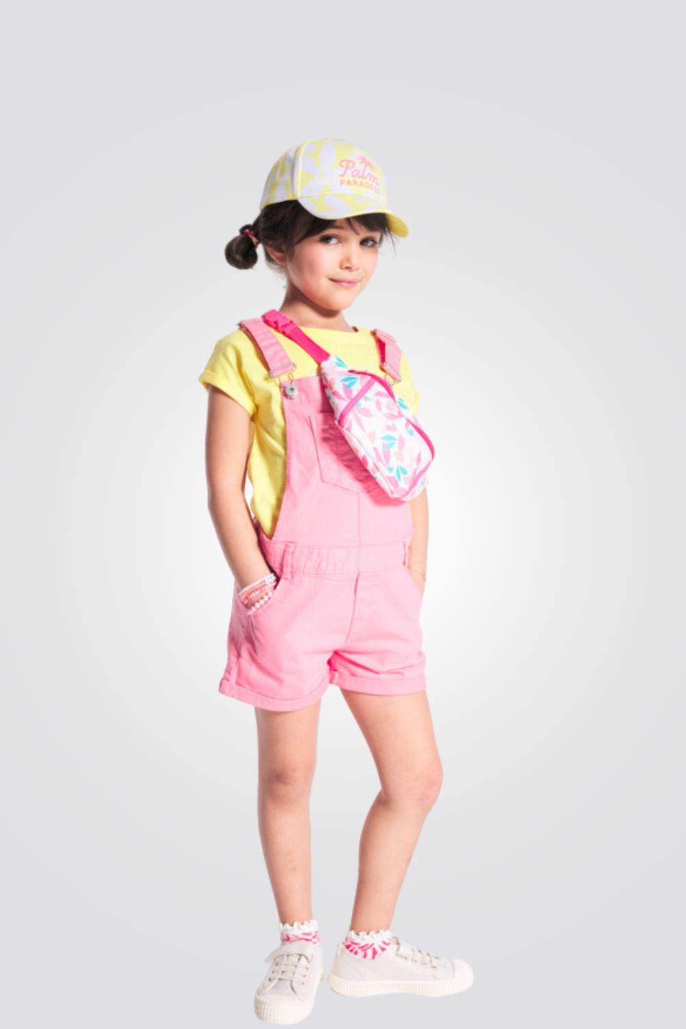 OKAIDI - אוברול קנבס לילדות בצבע ורוד - MASHBIR//365