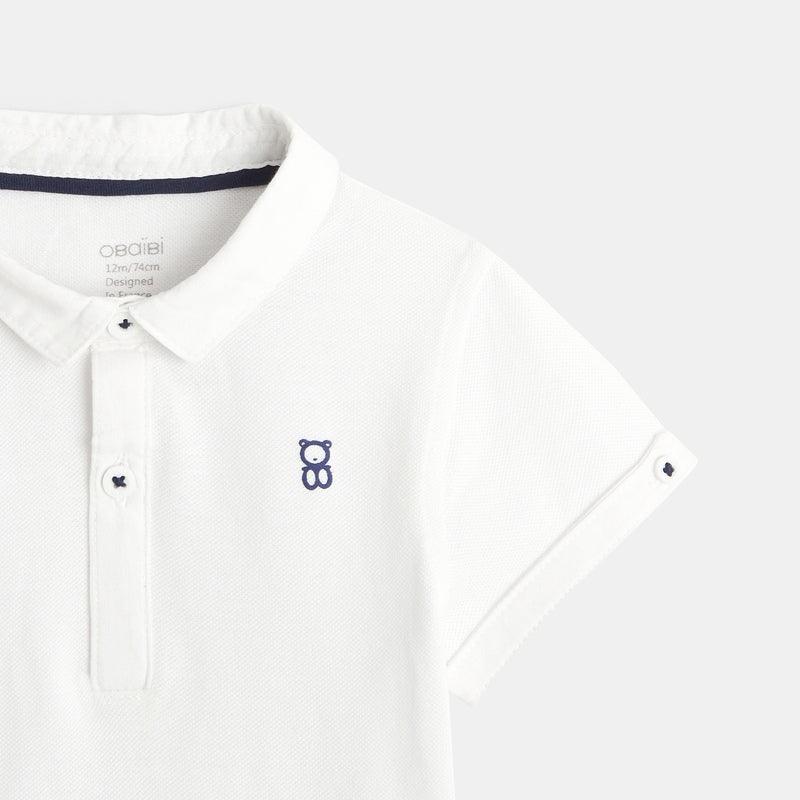 OBAIBI - אוברול משולב חולצת פולו לתינוקות בצבע נייבי - MASHBIR//365