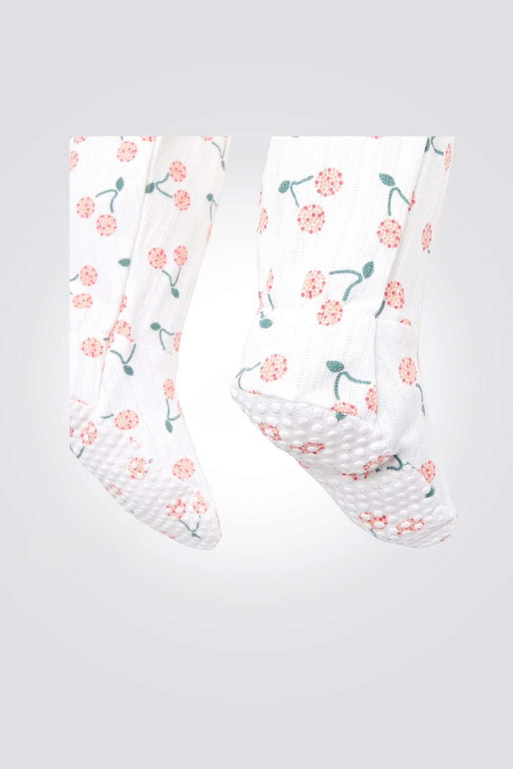 OBAIBI - אוברול תינוקות לבן עם הדפס דובדבנים - MASHBIR//365