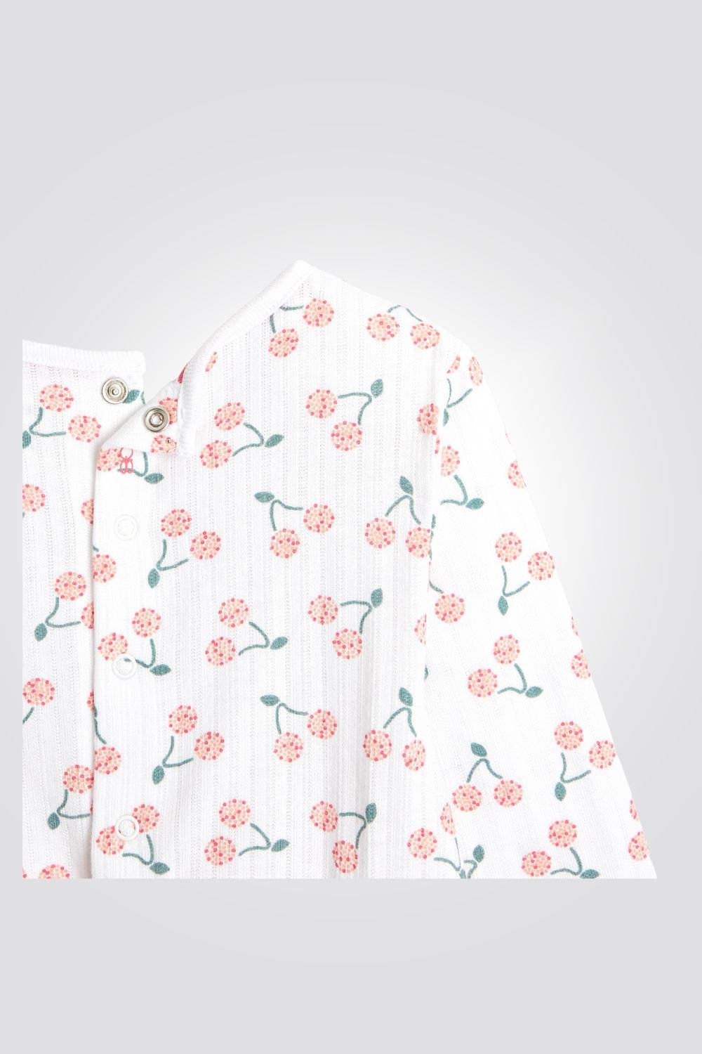 OBAIBI - אוברול תינוקות לבן עם הדפס דובדבנים - MASHBIR//365