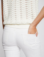 סקיני גזרה נמוכה צבע לבן - MASHBIR//365