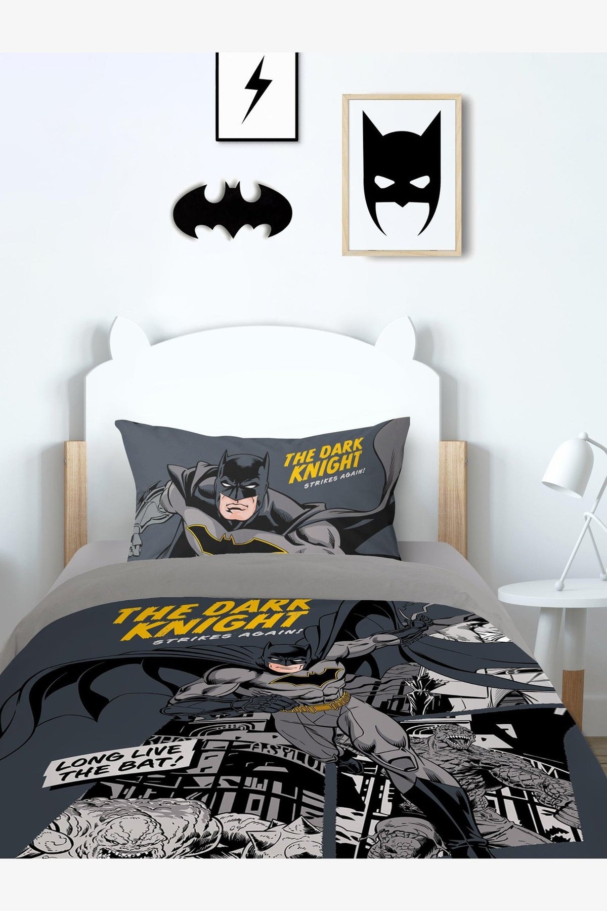 סט מצעים 90/200 יחיד כותנה דגם באטמן - MASHBIR//365