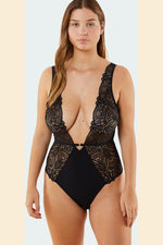 ETAM - בגד גוף תחרה ENIGME שחור - MASHBIR//365