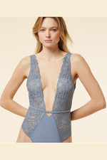 ETAM - בגד גוף תחרה ENIGME תכלת - MASHBIR//365