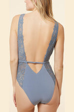 ETAM - בגד גוף תחרה ENIGME תכלת - MASHBIR//365