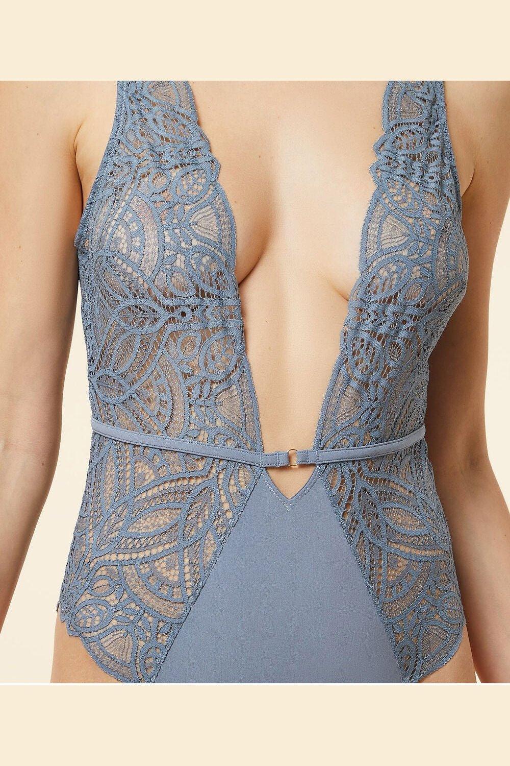 ETAM - בגד גוף תחרה ENIGME תכלת - MASHBIR//365