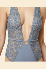 ETAM - בגד גוף תחרה ENIGME תכלת - MASHBIR//365