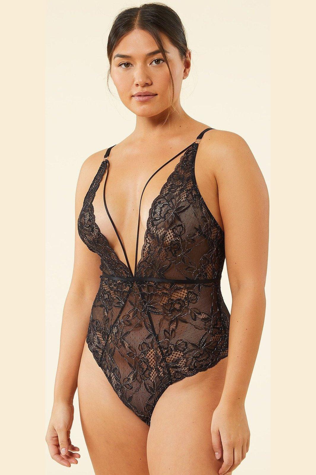 ETAM - בגד גוף תחרה ENVOUTANTE שחור - MASHBIR//365