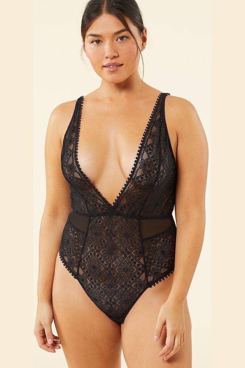 ETAM - בגד גוף תחרה PARADIS שחור - MASHBIR//365