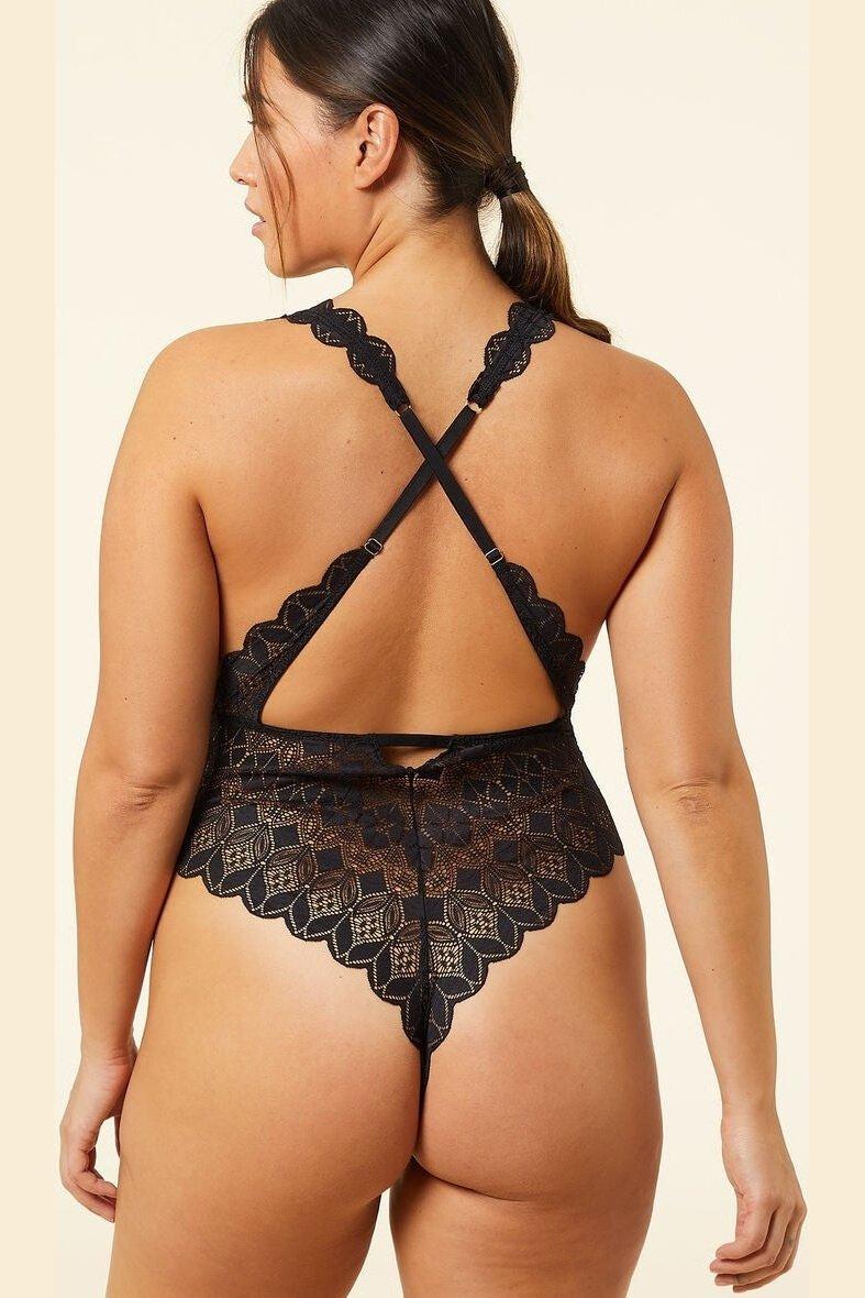 ETAM - בגד גוף תחרה SKY שחור - MASHBIR//365