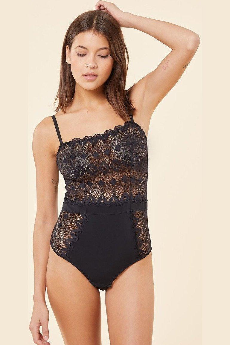 ETAM - בגד גוף תחרה SKY שחור - MASHBIR//365