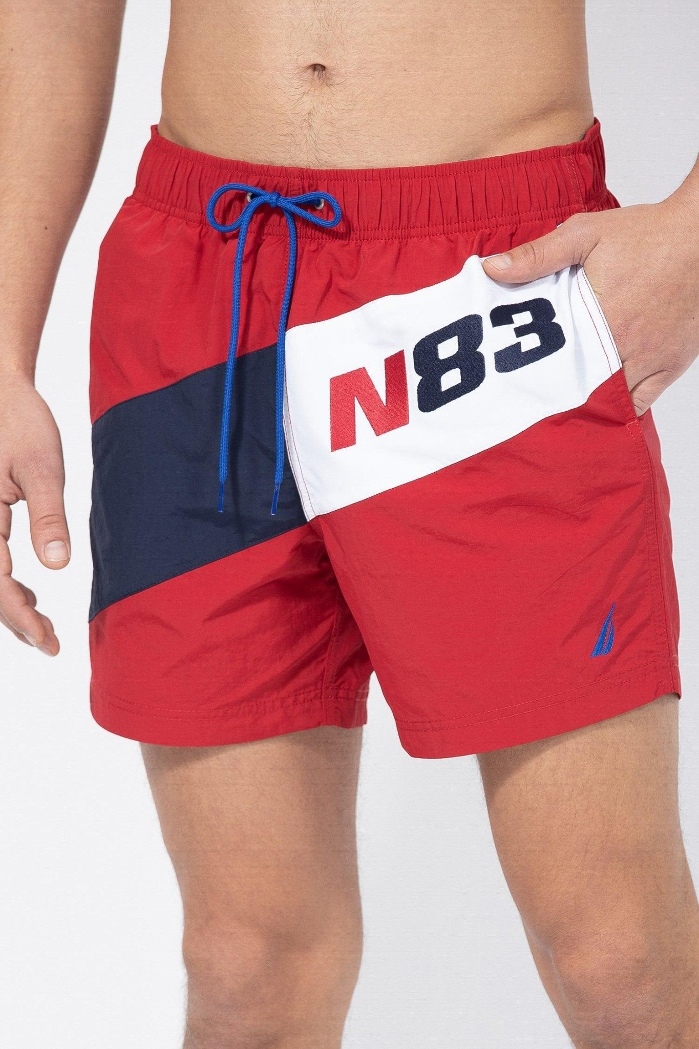 NAUTICA - בגד ים אדום לוגו - MASHBIR//365