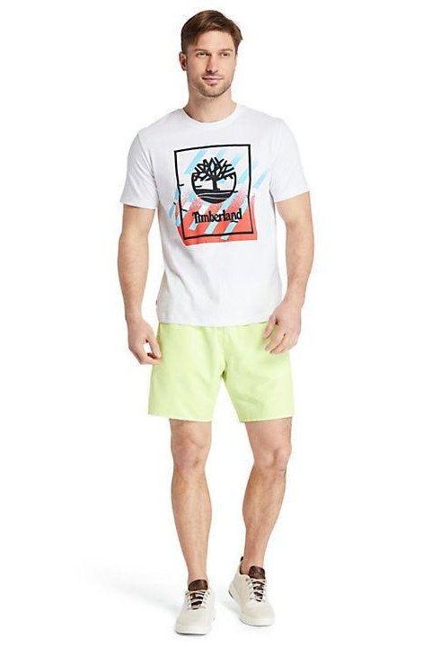 TIMBERLAND - בגד ים צהוב לוגו כיסים - MASHBIR//365