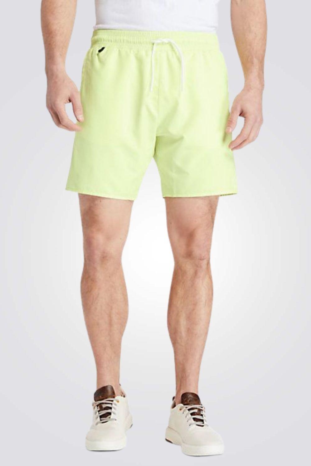 TIMBERLAND - בגד ים צהוב לוגו כיסים - MASHBIR//365