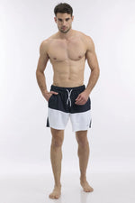 NAUTICA - בגד ים לגבר בצבע שחור ולבן - MASHBIR//365